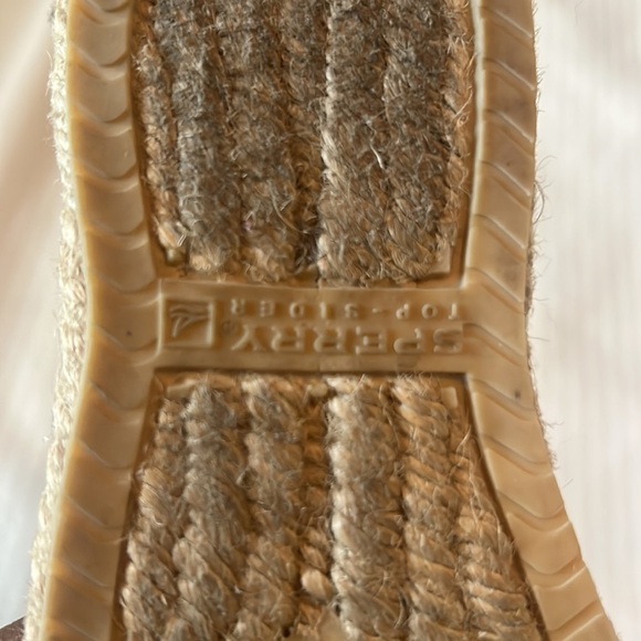 Sperry Top Siders Espadrille Flat Red White Striped 8.5 - Picture 6 of 7